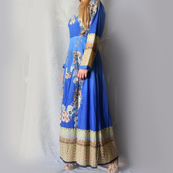 Designer Boho Maxi Dress Iconic IVANA RUZZO Soft Cotton Embroidered Top - Picture 14 of 16